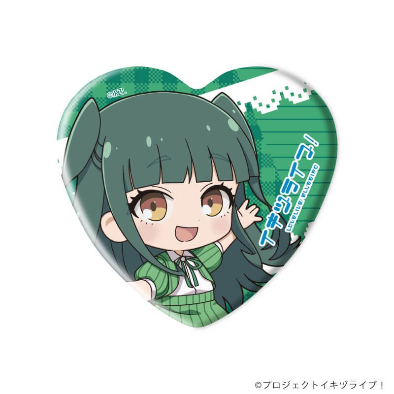 ハート型缶バッジ「イキヅライブ！ LOVELIVE! BLUEBIRD」03/トレーディング(10種)(ミニキャライラスト)