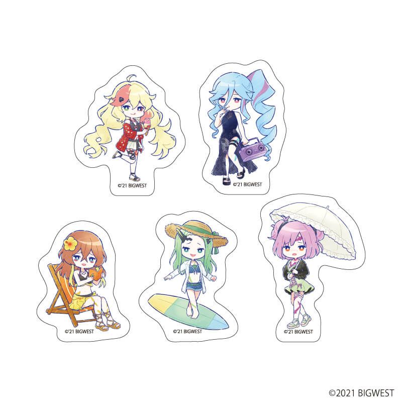 フレークシール(5枚セット)「劇場版マクロスΔ 絶対LIVE!!!!!!」02/ヤミキューレ バカンスver.(グラフアート)