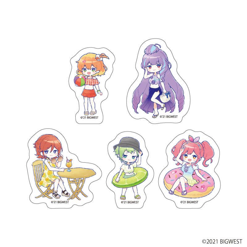 フレークシール(5枚セット)「劇場版マクロスΔ 絶対LIVE!!!!!!」01/ワルキューレ バカンスver.(グラフアート)