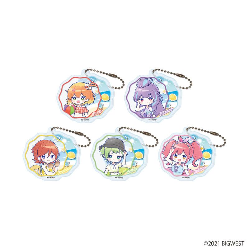 アクリルキーホルダー「劇場版マクロスΔ 絶対LIVE!!!!!!」09/バカンスver. コンプリートセット(全5種)(グラフアート)