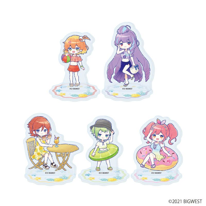 アクリルぷちスタンド「劇場版マクロスΔ 絶対LIVE!!!!!!」09/バカンスver. コンプリートセット(全5種)(グラフアート)