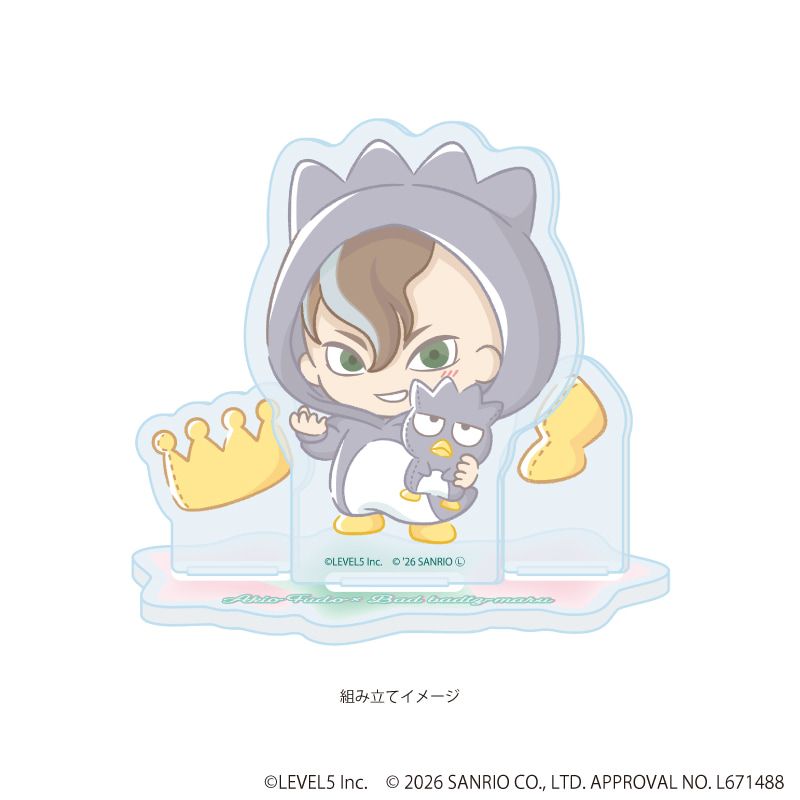 アクリルスタンドプレート「イナズマイレブン×サンリオキャラクターズ」41/不動明王×バッドばつ丸(コラボイラスト)