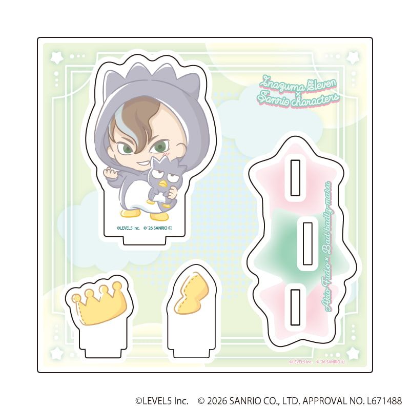 アクリルスタンドプレート「イナズマイレブン×サンリオキャラクターズ」41/不動明王×バッドばつ丸(コラボイラスト)