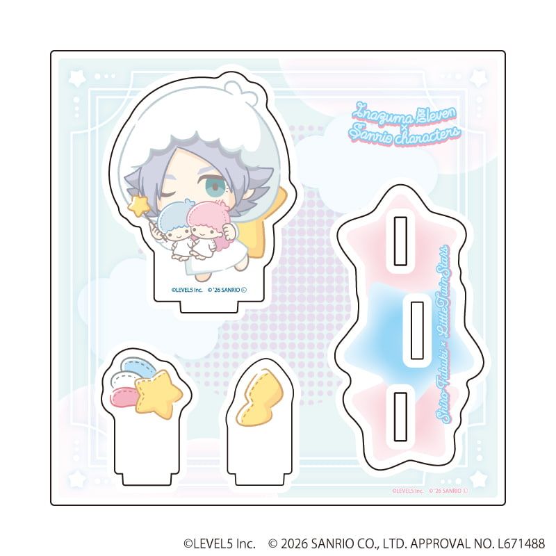アクリルスタンドプレート「イナズマイレブン×サンリオキャラクターズ」38/吹雪士郎×リトルツインスターズ(コラボイラスト)