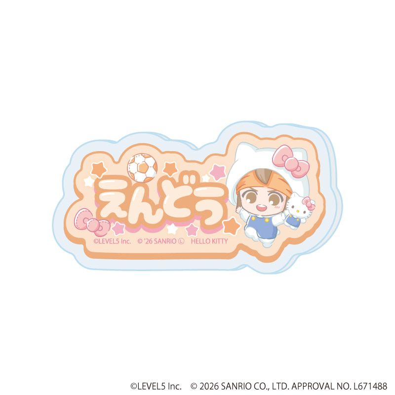 アクリルプレートバッジ「イナズマイレブン×サンリオキャラクターズ」03/コンプリートセット(全10種)(コラボイラスト)