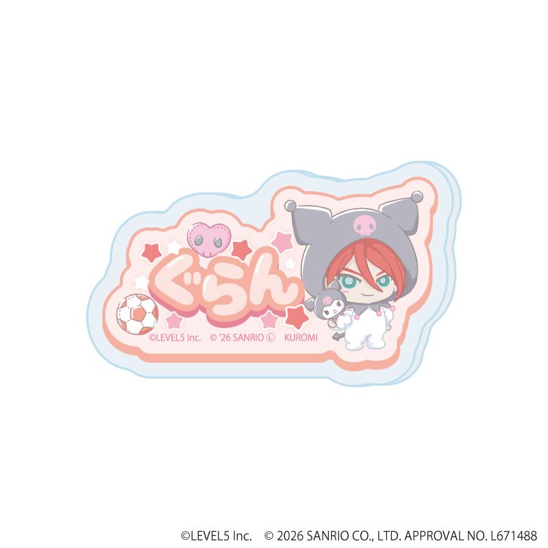 アクリルプレートバッジ「イナズマイレブン×サンリオキャラクターズ」03/コンプリートセット(全10種)(コラボイラスト)