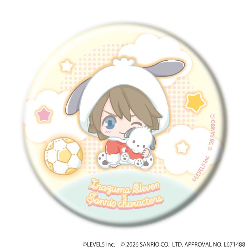 缶バッジ「イナズマイレブン×サンリオキャラクターズ」07/コンプリートセット(全10種)(コラボイラスト)