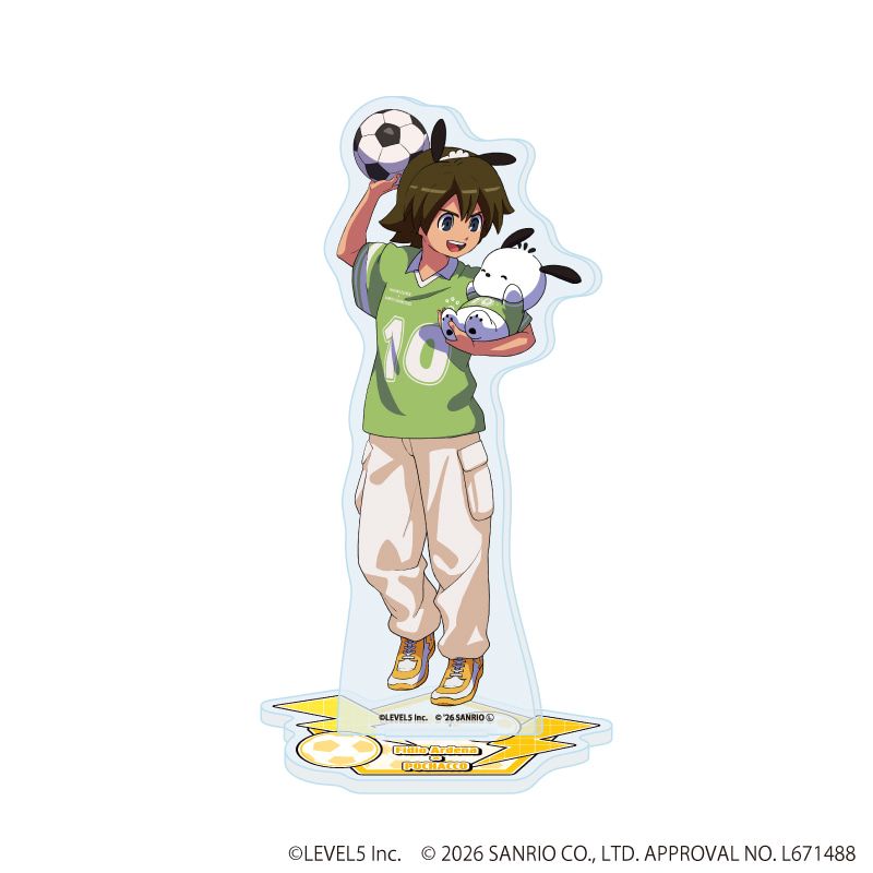 アクリルスタンド「イナズマイレブン×サンリオキャラクターズ」10/フィディオ・アルデナ×ポチャッコ(コラボイラスト)