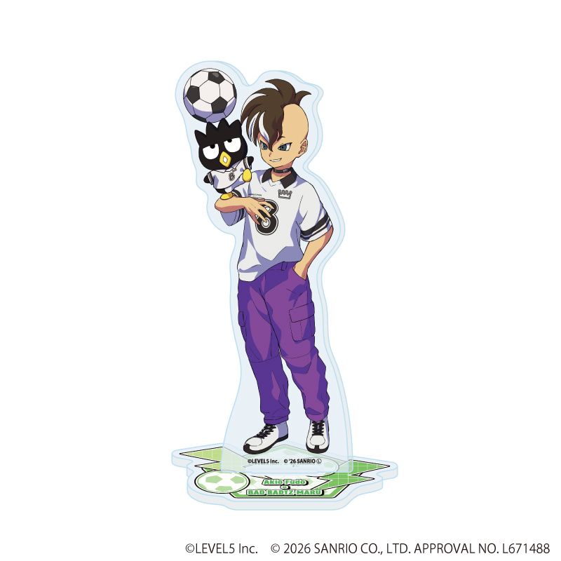 アクリルスタンド「イナズマイレブン×サンリオキャラクターズ」08/不動明王×バッドばつ丸(コラボイラスト)