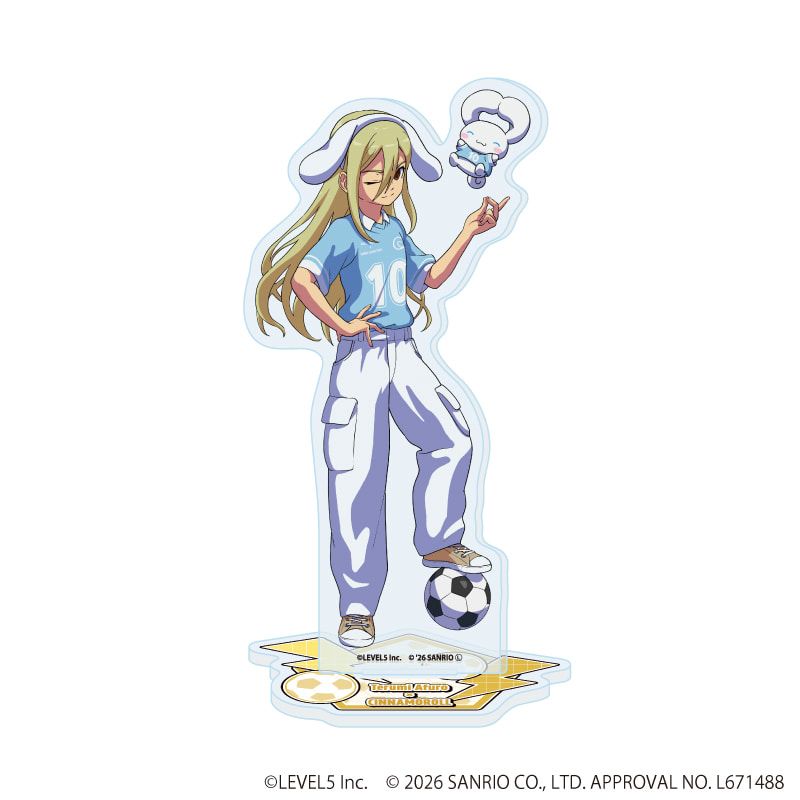 アクリルスタンド「イナズマイレブン×サンリオキャラクターズ」07/亜風炉照美×シナモロール(コラボイラスト)