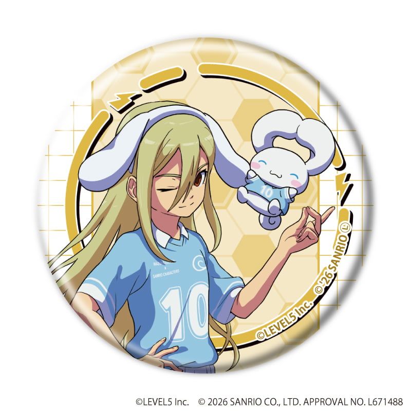 缶バッジ「イナズマイレブン×サンリオキャラクターズ」06/コンプリートセット(全10種)(コラボイラスト)