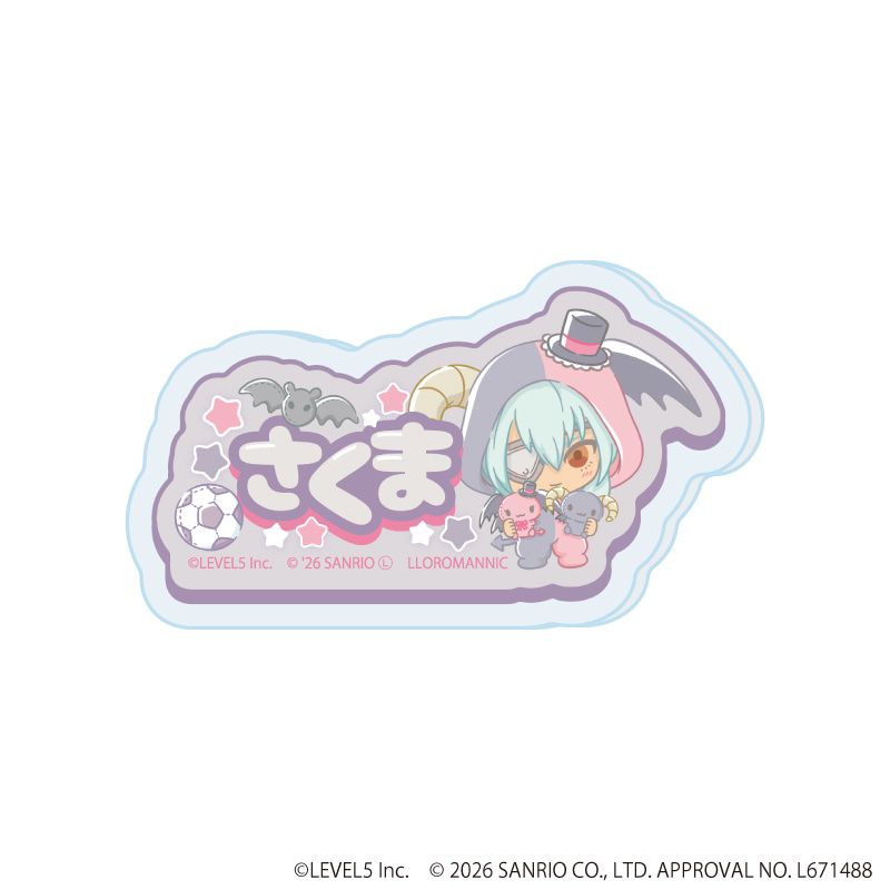 アクリルプレートバッジ「イナズマイレブン×サンリオキャラクターズ」03/ブラインド(10種)(コラボイラスト)