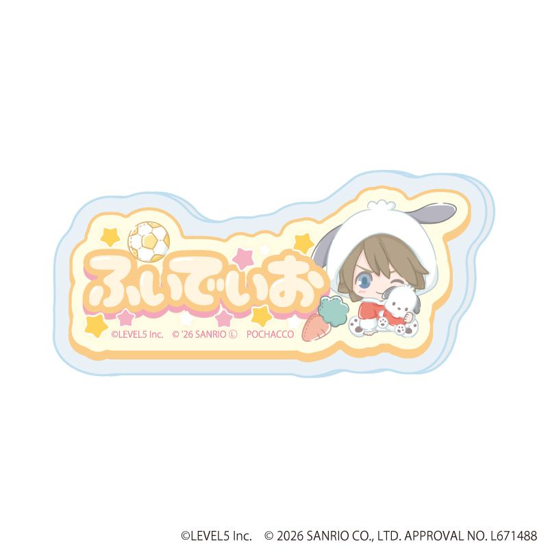 アクリルプレートバッジ「イナズマイレブン×サンリオキャラクターズ」03/ブラインド(10種)(コラボイラスト)