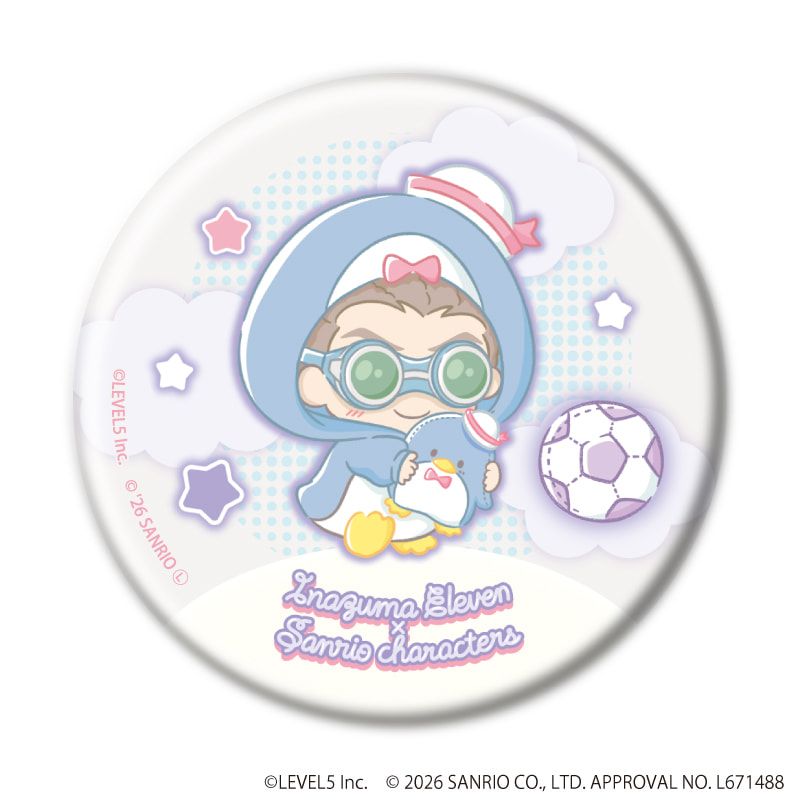 缶バッジ「イナズマイレブン×サンリオキャラクターズ」07/ブラインド(10種)(コラボイラスト)