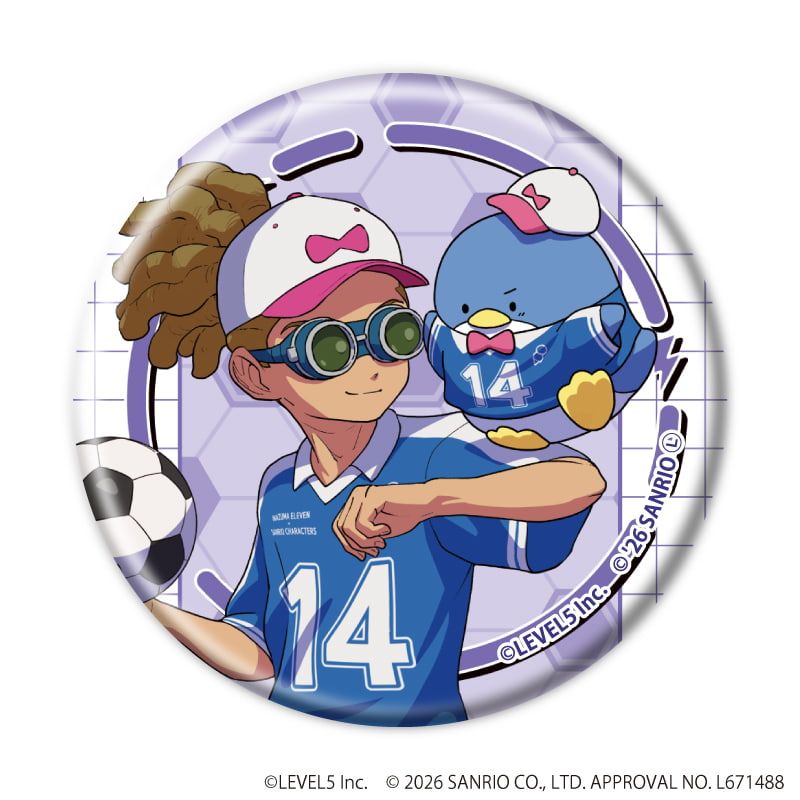 缶バッジ「イナズマイレブン×サンリオキャラクターズ」06/ブラインド(10種)(コラボイラスト)