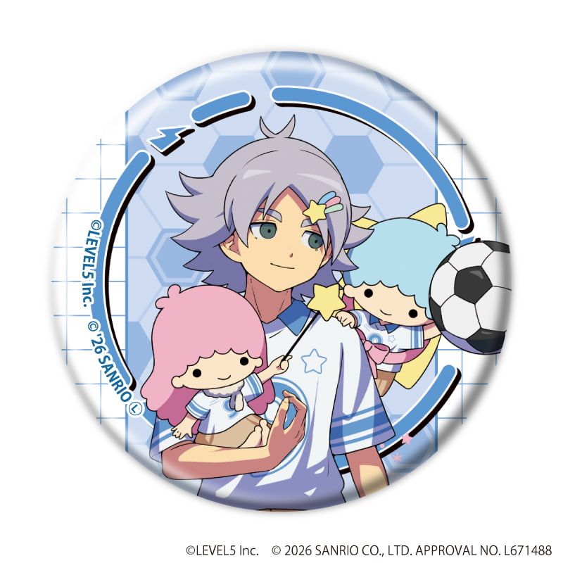 缶バッジ「イナズマイレブン×サンリオキャラクターズ」06/ブラインド(10種)(コラボイラスト)