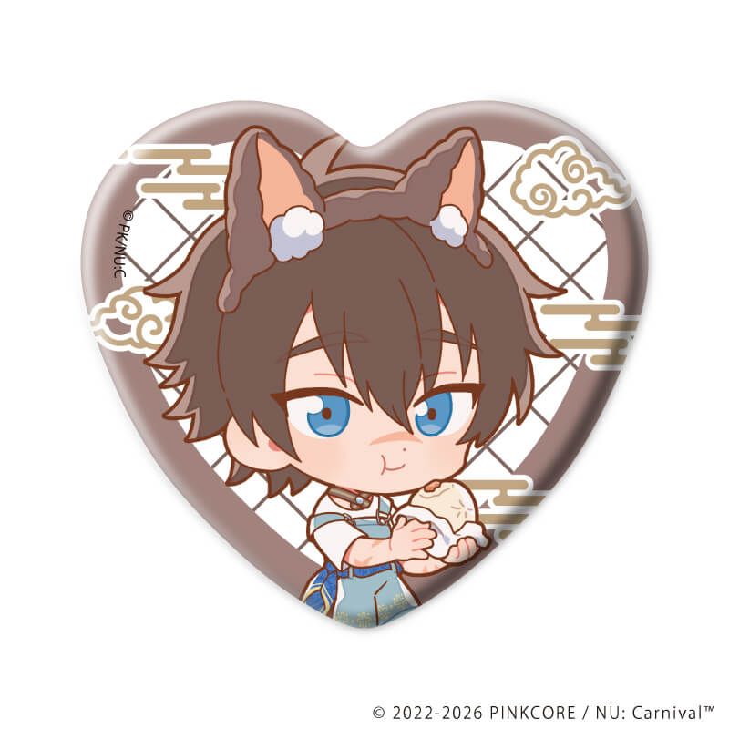 ハート型缶バッジ「NU: カーニバル」02/コンプリートセット(全13種)(ミニキャライラスト)