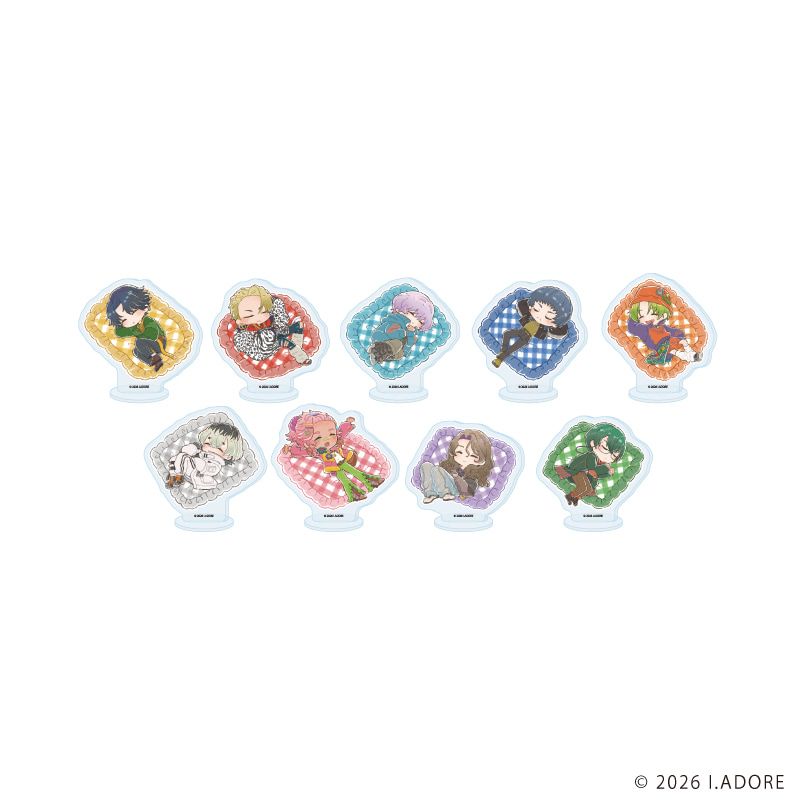 アクリルぷちスタンド「I.ADORE」01/おやすみver. コンプリートセット(全9種)(グラフアートイラスト)