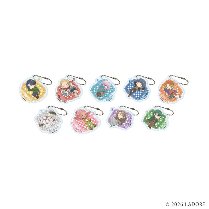 アクリルキーホルダー「I.ADORE」01/おやすみver. コンプリートセット(全9種)(グラフアートイラスト)