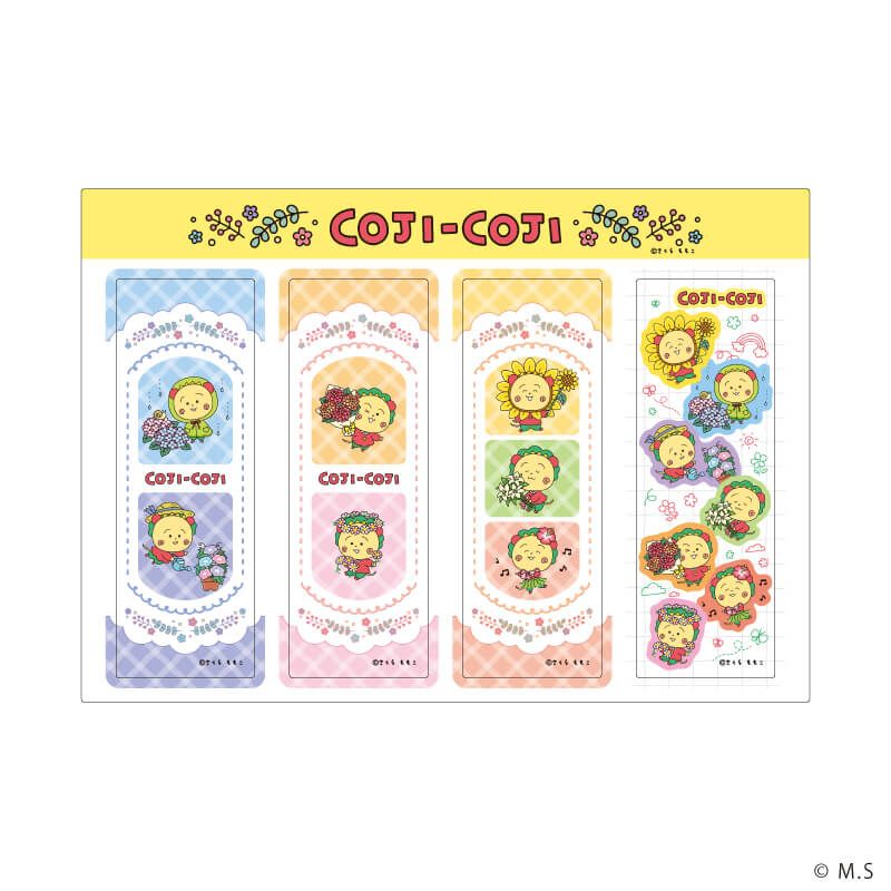 4連クリアしおり「COJI-COJI」01/集合デザイン(描き下ろしイラスト