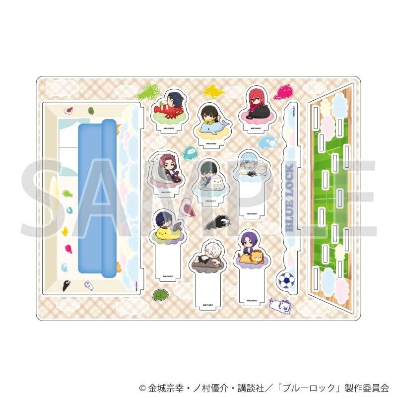 アクリルジオラマ「TVアニメ『ブルーロック』」12/集合デザイン アニマルクッションver.(ミニキャライラスト)
