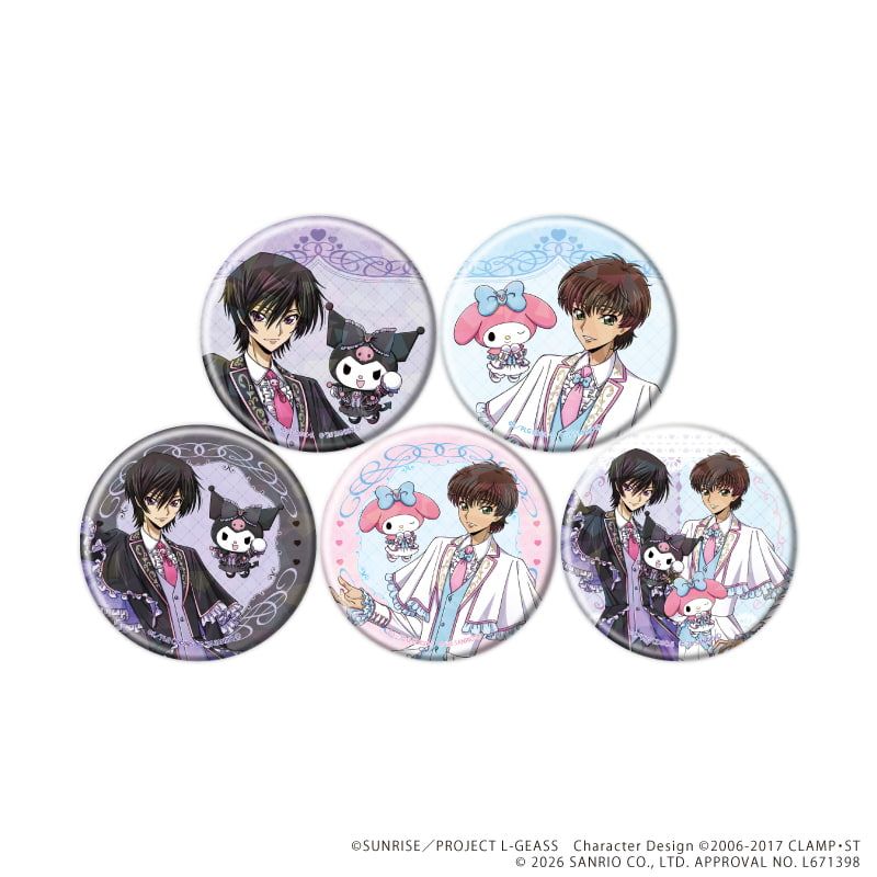 ホログラム缶バッジ(57mm)「コードギアス×サンリオキャラクターズ」01