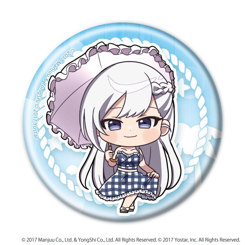缶バッジ「アズールレーン」01/サマードレスver. ブラインド(12種)(ミニキャライラスト)