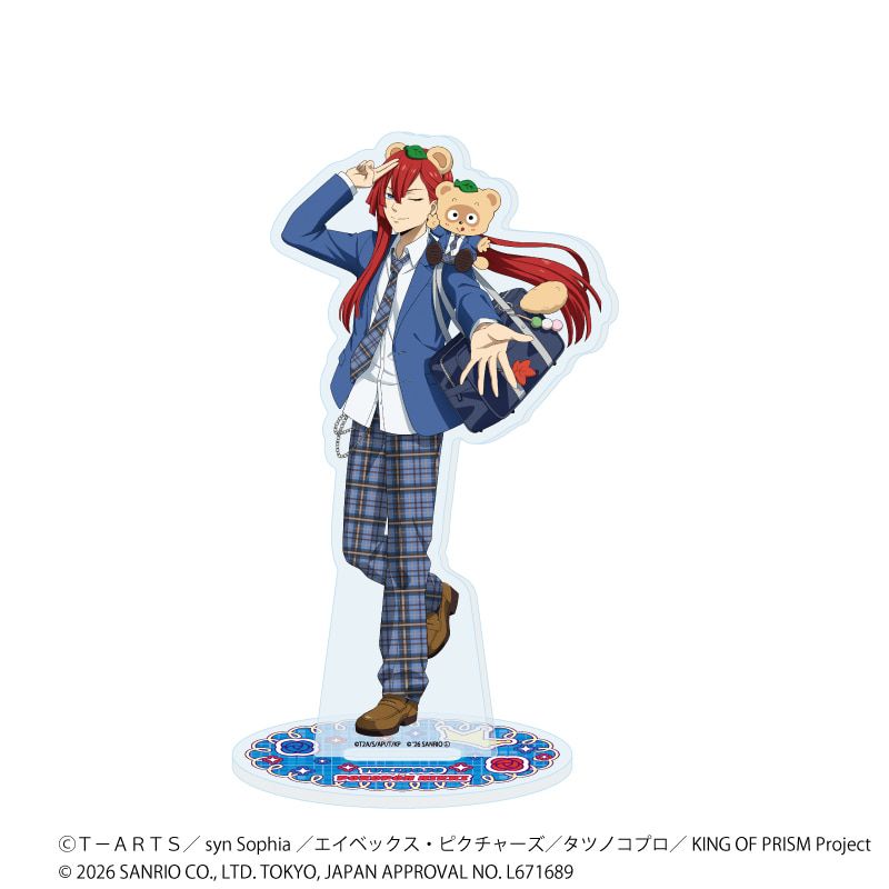 アクリルスタンド「KING OF PRISM 10th ANNIVERSARY×サンリオキャラクターズ」12/太刀花ユキノジョウ×ぽこぽん日記