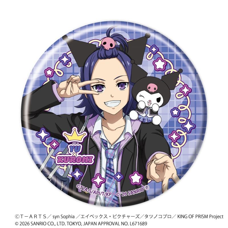 缶バッジ「KING OF PRISM 10th ANNIVERSARY×サンリオキャラクターズ」02/コンプリートセット(全10種)等身