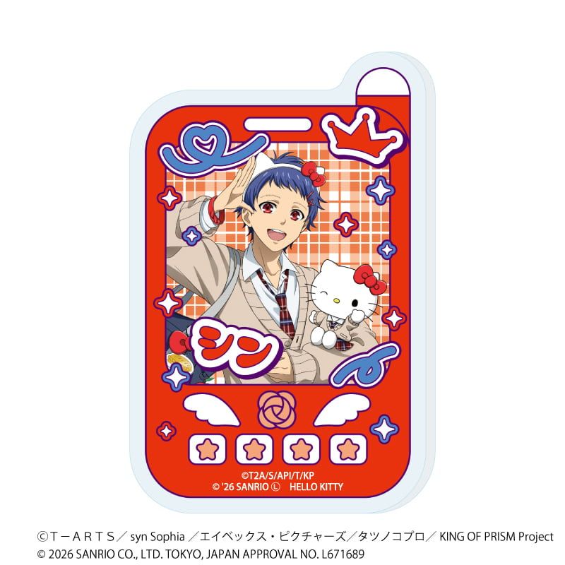アクリルプレートバッジ「KING OF PRISM 10th ANNIVERSARY×サンリオキャラクターズ」02/ブラインド(10種)