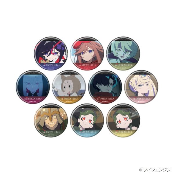缶バッジ「THE RIBBON HERO リボンヒーロー」02/コンプリートセット(全10種)(場面写イラスト)