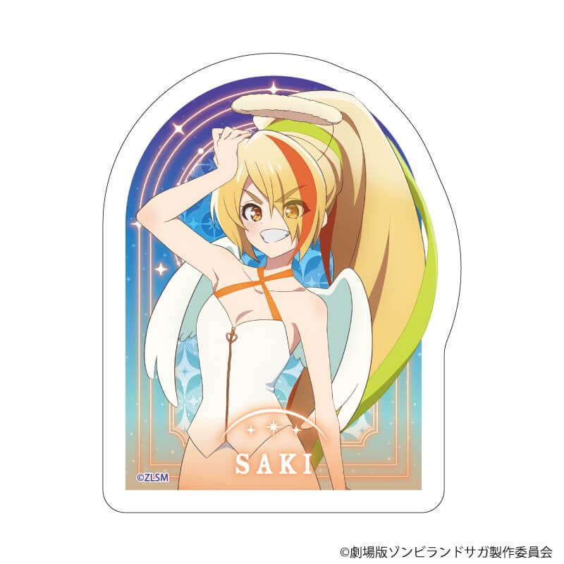 ダイカットステッカー「劇場版『ゾンビランドサガ ゆめぎんがパラダイス』」16/二階堂サキ 天使ver.(描き下ろしイラスト)