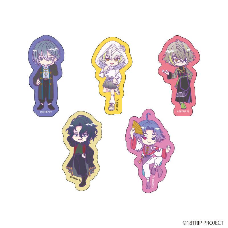 フレークシール(5枚セット)『18TRIP』10/L4mps チャイナver.(ミニキャライラスト)