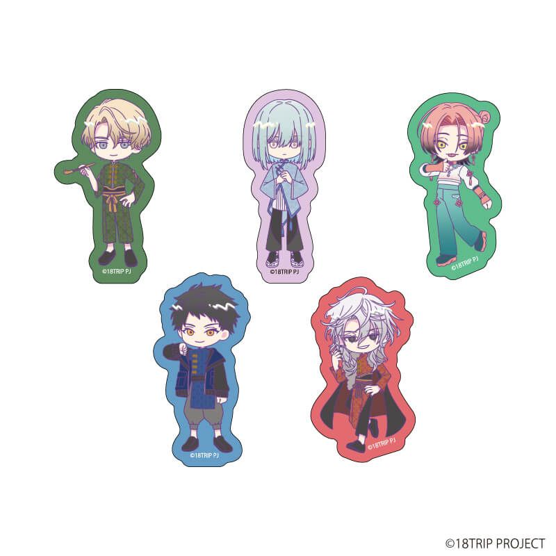 フレークシール(5枚セット)『18TRIP』09/Ev3ns チャイナver.(ミニキャライラスト)