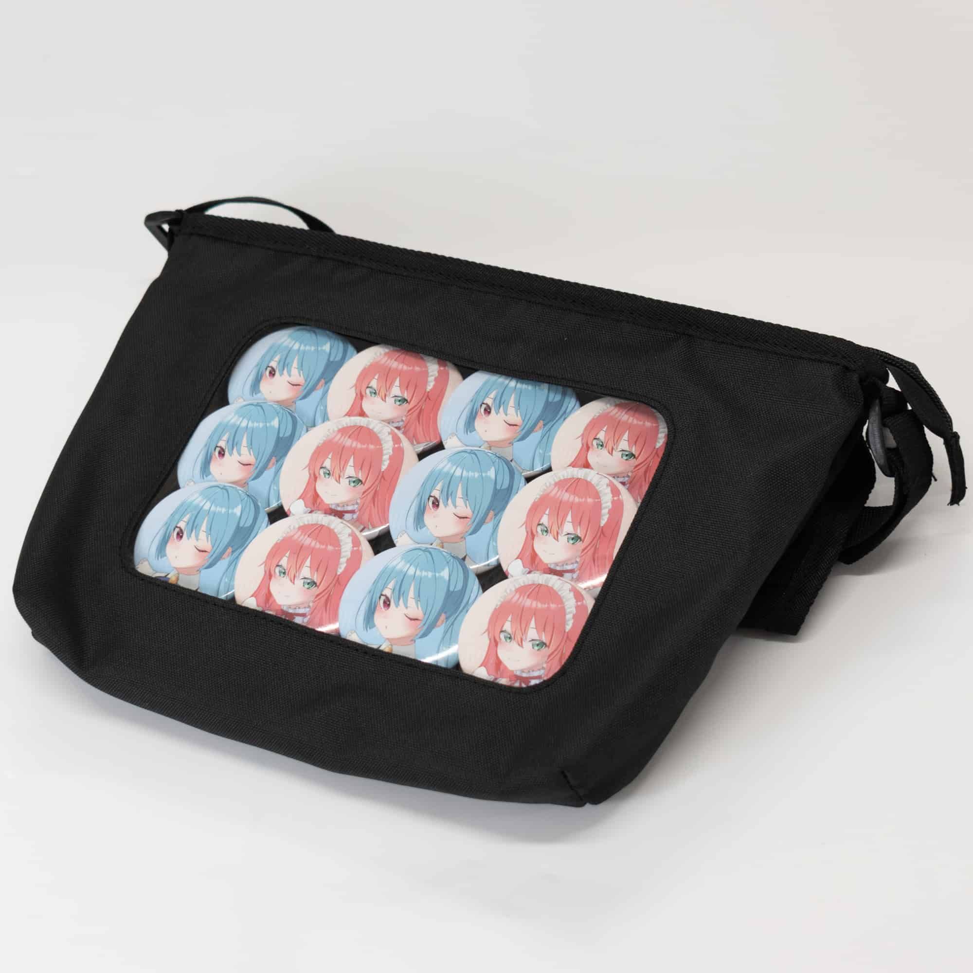 10-15cmぬい用 メンズ 痛ショルダーバッグ(ブラック)【推し活】