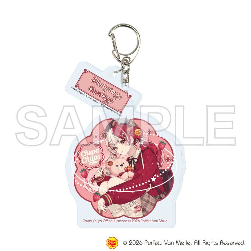 パーツ付きアクリルキーホルダー「複数イラストレーター×チュッパチャプス」01/コンプリートセット(全5種)(コラボイラスト)