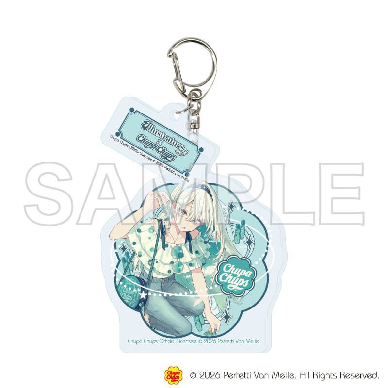 パーツ付きアクリルキーホルダー「複数イラストレーター×チュッパチャプス」01/コンプリートセット(全5種)(コラボイラスト)