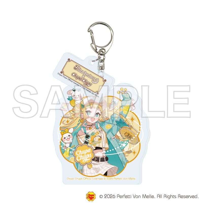 パーツ付きアクリルキーホルダー「複数イラストレーター×チュッパチャプス」01/コンプリートセット(全5種)(コラボイラスト)