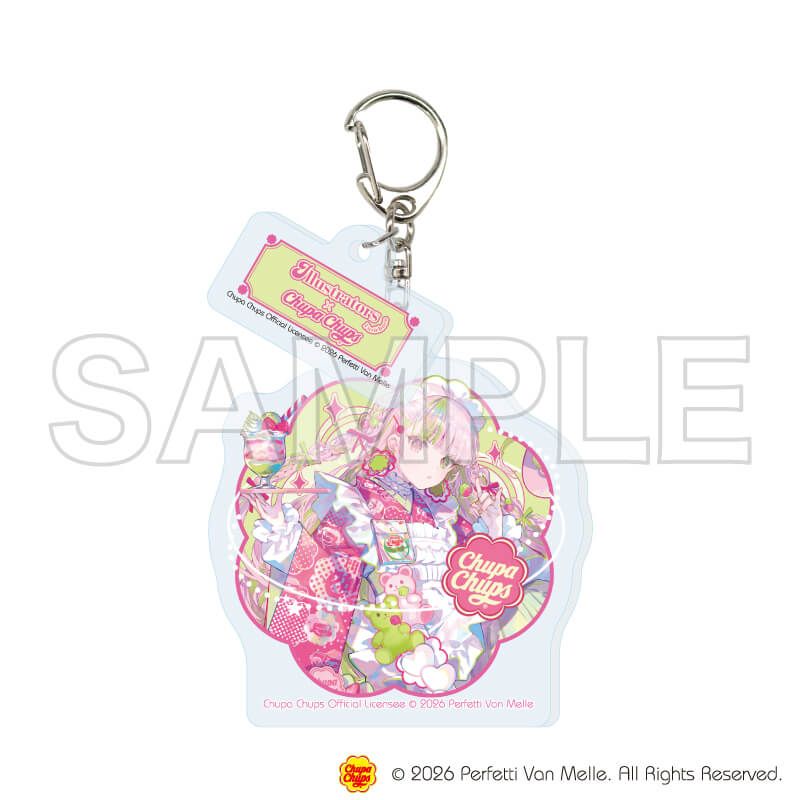 パーツ付きアクリルキーホルダー「複数イラストレーター×チュッパチャプス」01/コンプリートセット(全5種)(コラボイラスト)