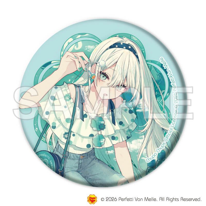 マット加工缶バッジ(57mm)「複数イラストレーター×チュッパチャプス」01/コンプリートセット(全10種)(コラボイラスト)