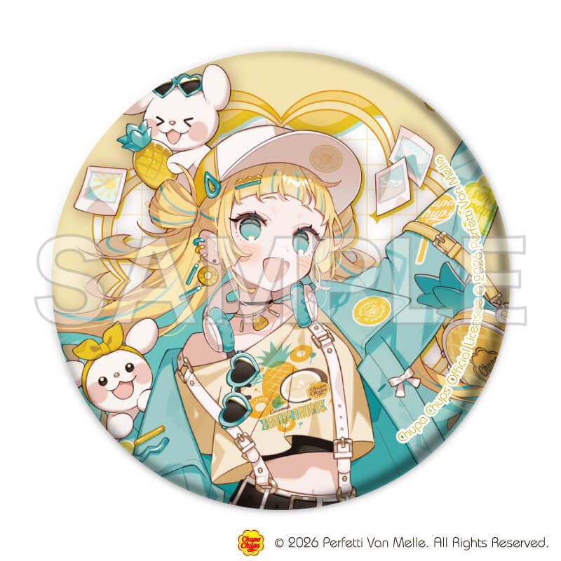 マット加工缶バッジ(57mm)「複数イラストレーター×チュッパチャプス」01/コンプリートセット(全10種)(コラボイラスト)