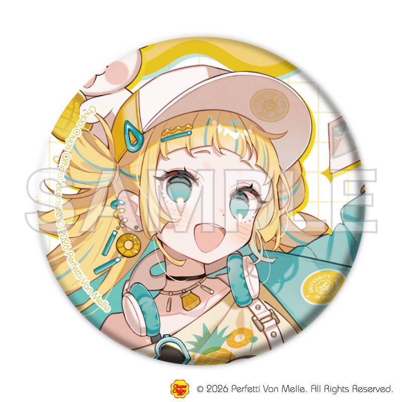 マット加工缶バッジ(57mm)「複数イラストレーター×チュッパチャプス」01/ブラインド(10種)(コラボイラスト)