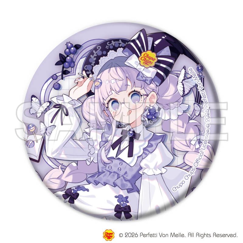 マット加工缶バッジ(57mm)「複数イラストレーター×チュッパチャプス」01/ブラインド(10種)(コラボイラスト)
