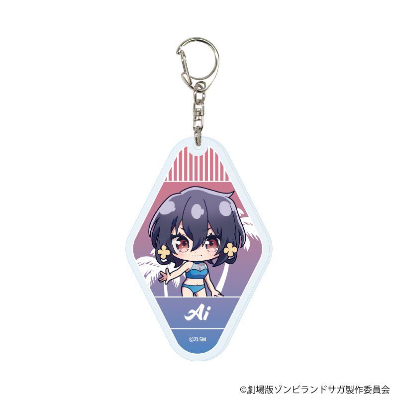 アクリルキーホルダー「劇場版『ゾンビランドサガ ゆめぎんがパラダイス』」01/コンプリートセット(全7種) 水着ver.(ミニキャライラスト)