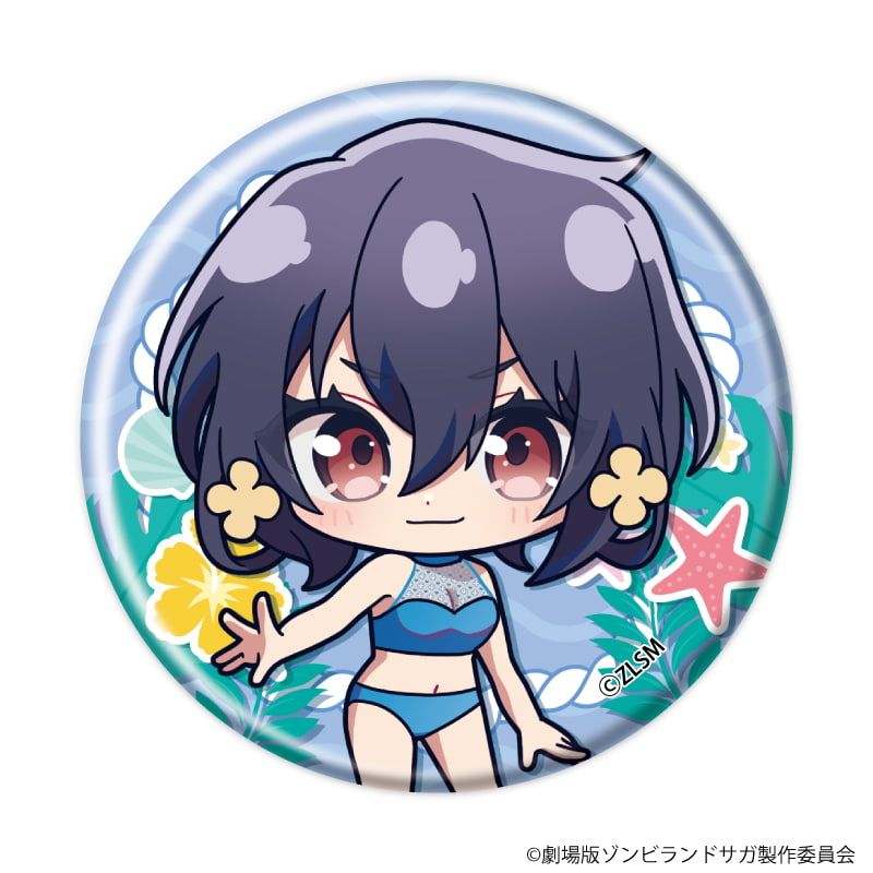 缶バッジ「劇場版『ゾンビランドサガ ゆめぎんがパラダイス』」04/コンプリートセット(全7種) 水着ver.(ミニキャライラスト)