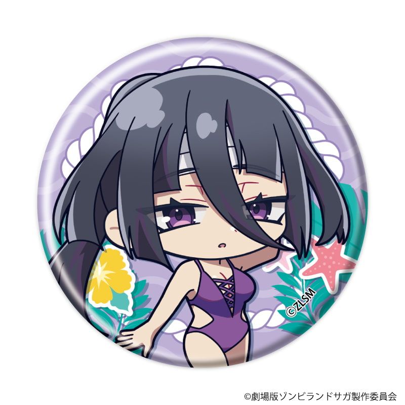 缶バッジ「劇場版『ゾンビランドサガ ゆめぎんがパラダイス』」04/コンプリートセット(全7種) 水着ver.(ミニキャライラスト)