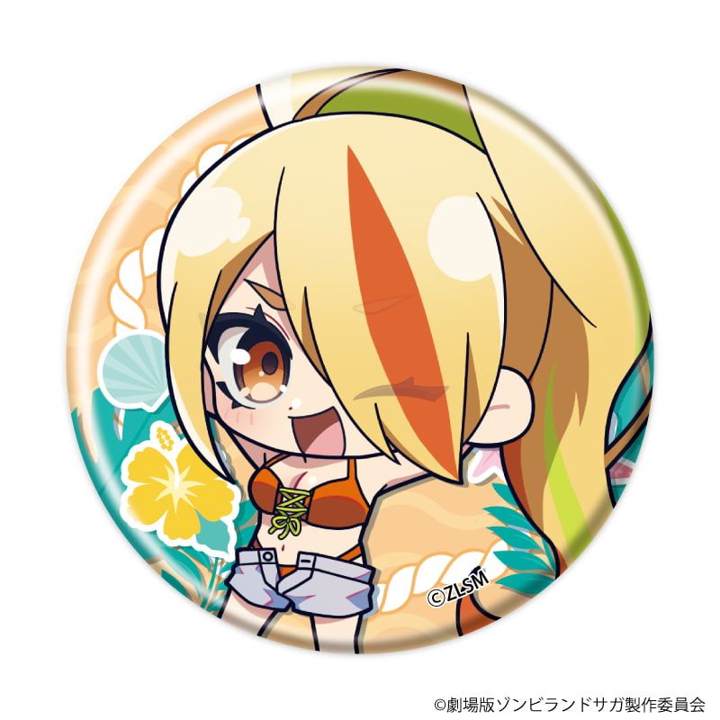 缶バッジ「劇場版『ゾンビランドサガ ゆめぎんがパラダイス』」04/ブラインド(7種) 水着ver.(ミニキャライラスト)