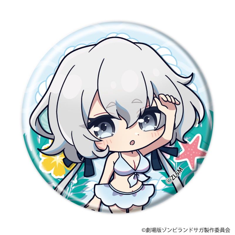 缶バッジ「劇場版『ゾンビランドサガ ゆめぎんがパラダイス』」04/ブラインド(7種) 水着ver.(ミニキャライラスト)