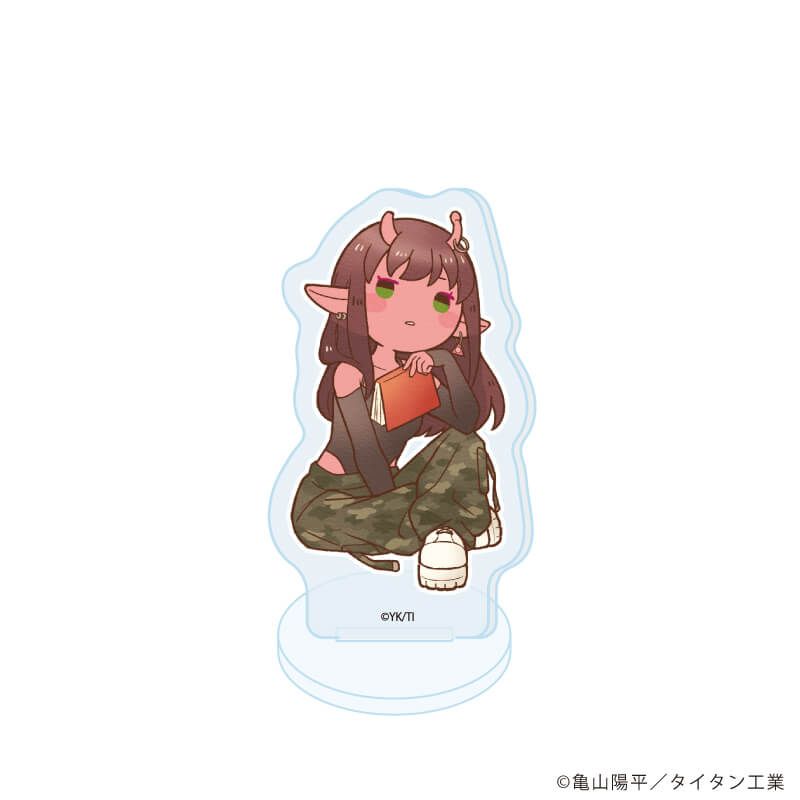 アクリルぷちスタンド「TVアニメ『銀河特急 ミルキー☆サブウェイ』」02/コンプリートセット(全8種) 秋服読書ver.(レトロアートイラスト)