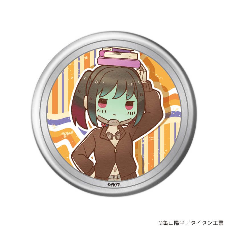 缶バッジ「TVアニメ『銀河特急 ミルキー☆サブウェイ』」03/コンプリートセット(全8種) 秋服読書ver.(レトロアートイラスト)
